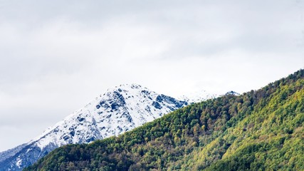 Fototapeta premium Mountain landscape of Krasnaya Polyana, Sochi, Russia.
