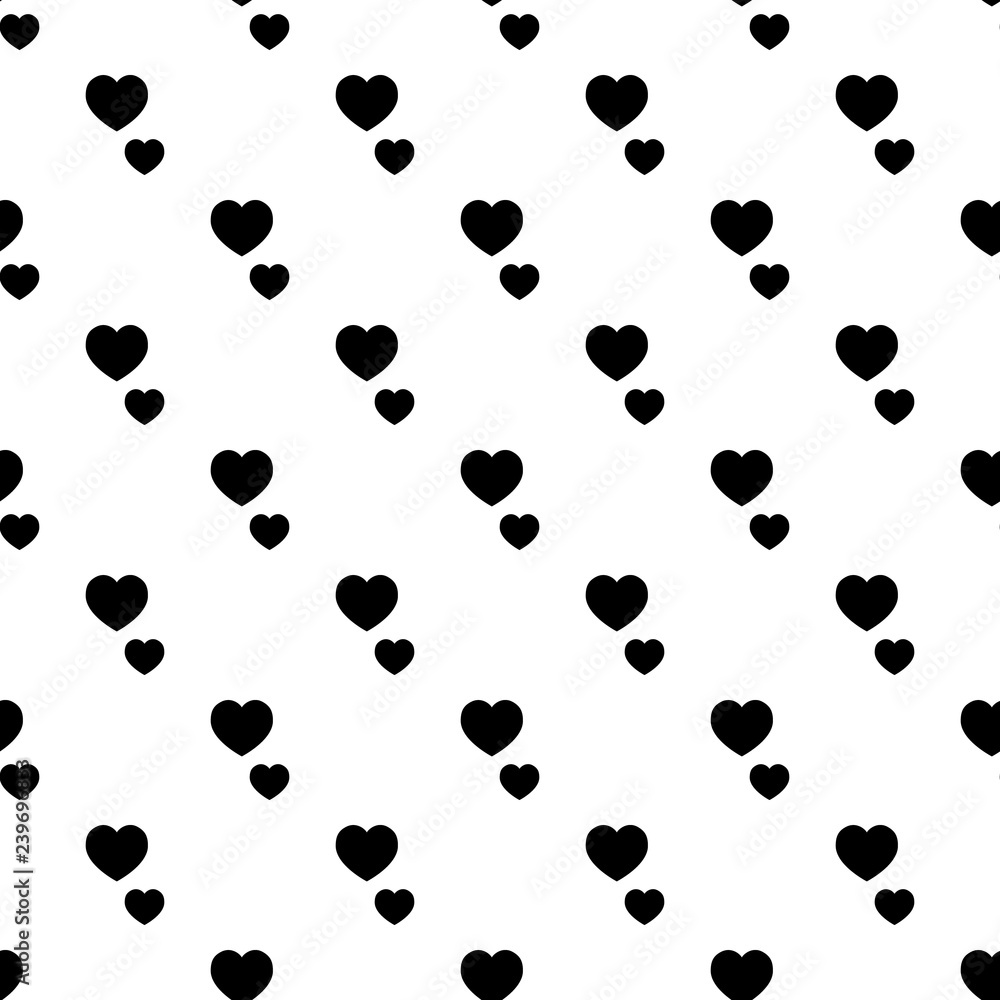 Poster heart shape pattern seamless vector repeat for any web design