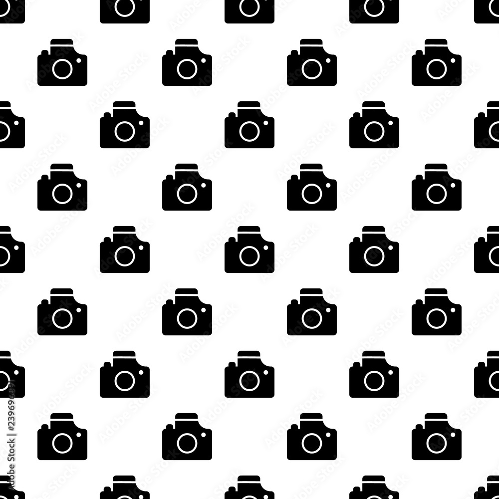 Poster camera pattern seamless vector repeat for any web design