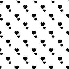 Heart shape pattern seamless vector repeat for any web design