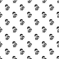 Donation parachute box pattern seamless vector repeat for any web design