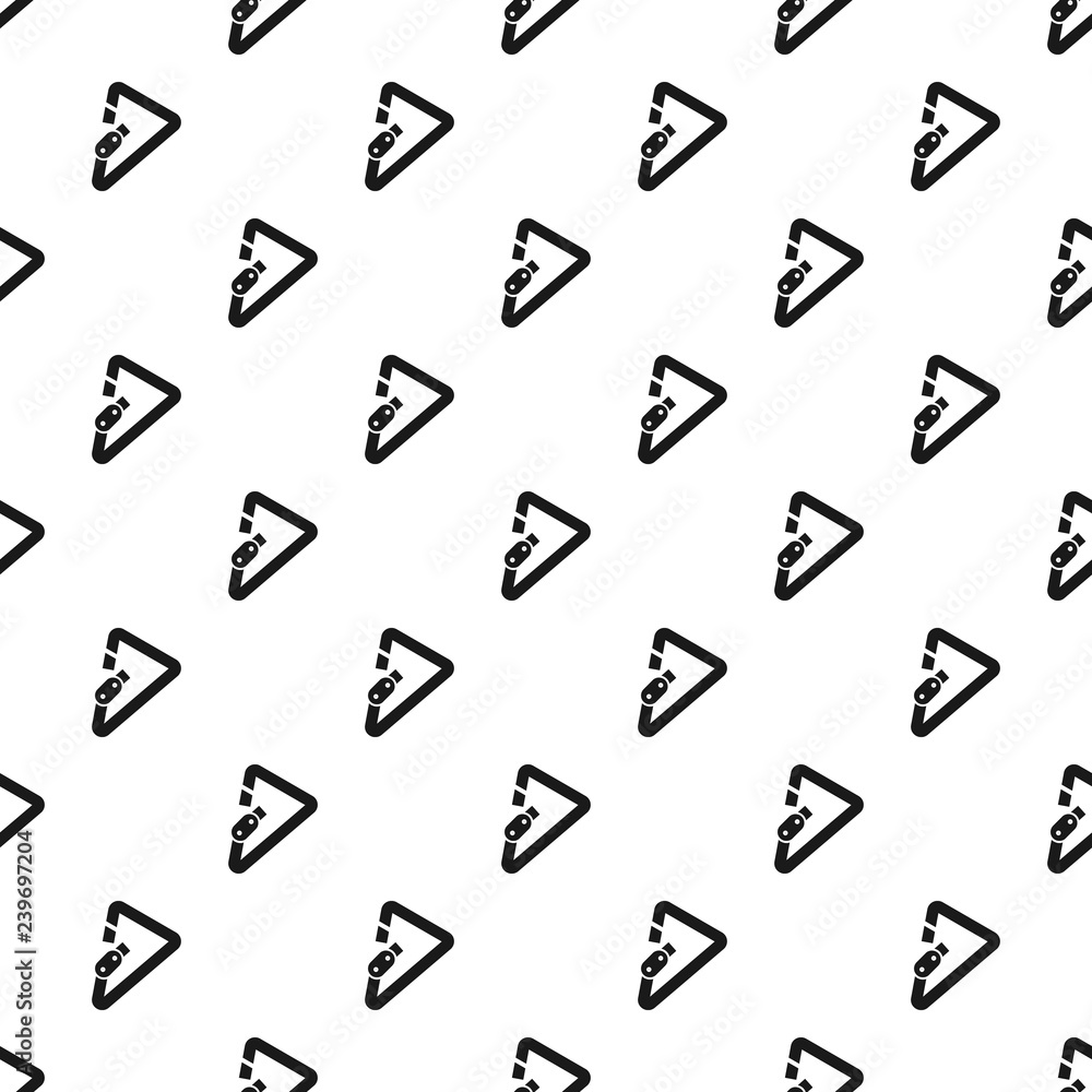 Poster triangular carabiner pattern seamless vector repeat for any web design