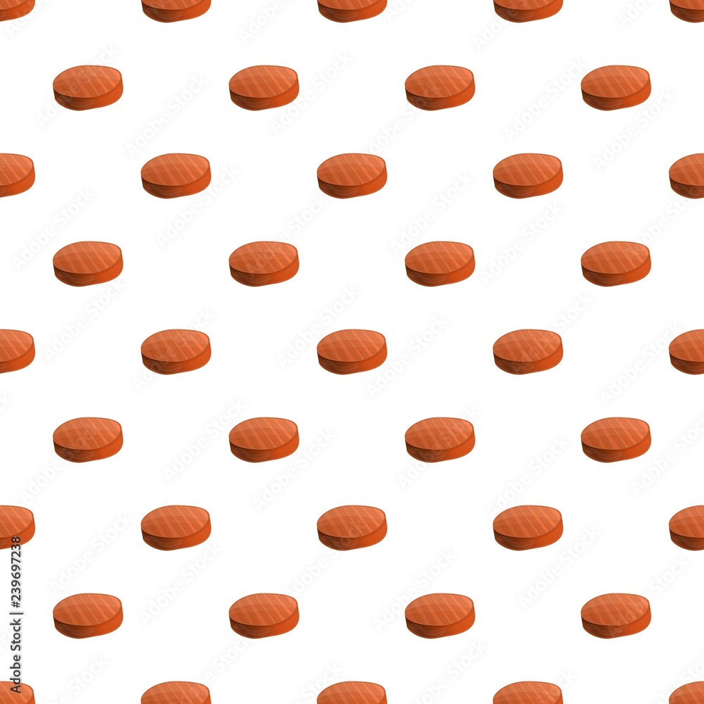 Poster cooked steak pattern seamless vector repeat for any web design