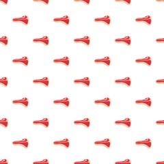 Fresh meat steak pattern seamless vector repeat for any web design