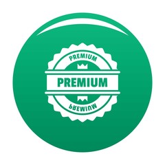 Premium logo. Simple illustration of premium vector logo for any design green
