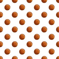 Yummy round biscuit pattern seamless vector repeat for any web design