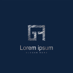 Initial Letter GF Logo Template Vector Design