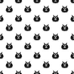 Cat head pattern seamless vector repeat geometric for any web design