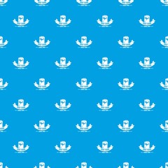 Hot fast food pattern vector seamless blue repeat for any use