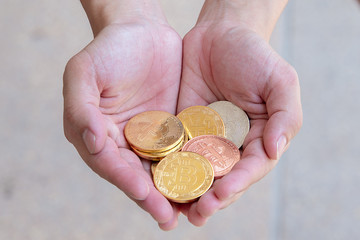 Full of bitcoin coin on hand. 