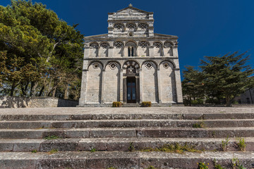 Facciata della Chiesa San Pietro di Sorres a Borutta (Nuoro) - Sardegna - Italia