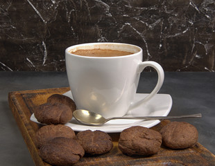 coffee with biscuits