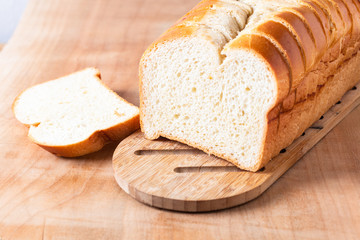 Food concept Homemade organic Bread sliced with copy space