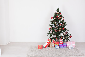 Christmas tree Garland lights new year gifts holiday background decor home