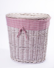 laundry basket in white background
