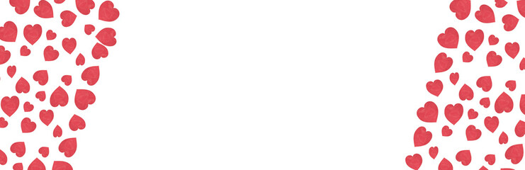  Valentine's background with hearts, white background and red wooden hearts