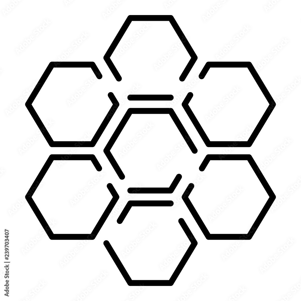 Poster honeycomb icon. outline honeycomb vector icon for web design isolated on white background