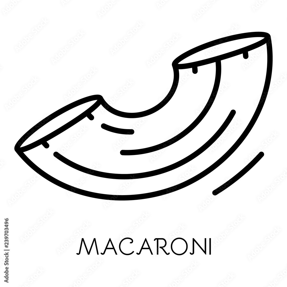 Aufkleber macaroni icon. outline macaroni vector icon for web design isolated on white background