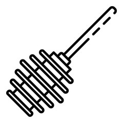 Honey wood spoon icon. Outline honey wood spoon vector icon for web design isolated on white background