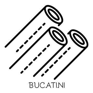 Bucatini pasta icon. Outline bucatini pasta vector icon for web design isolated on white background