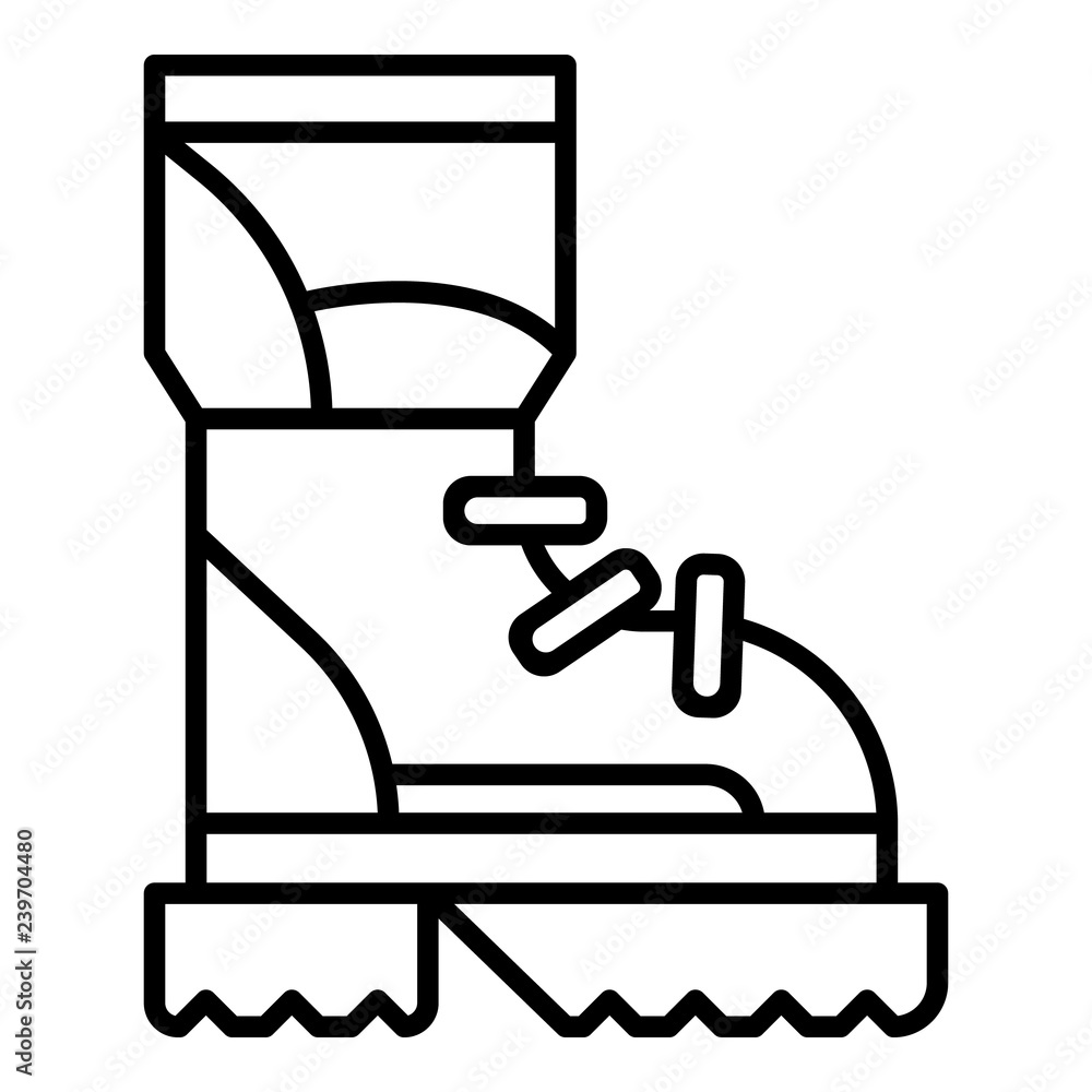 Aufkleber hiking boot icon. outline hiking boot vector icon for web design isolated on white background