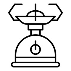 Outdoor camp burner icon. Outline outdoor camp burner vector icon for web design isolated on white background