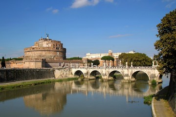 Castel Sant'Angelo, rome, italy, bridge, fortress, river, Tiber, architecture, old, landmark, ancient,  Emperor Hadrian,