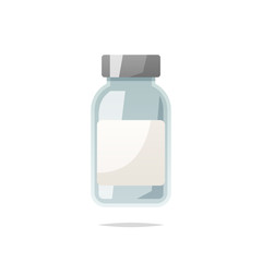 Vial bottle vector isolated