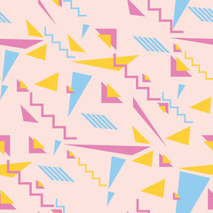 Abstract geometrical shapes seamless pattern background