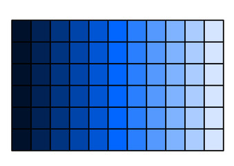 carrés de bleus,nuancier