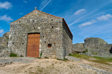 Santa Maria do Castelo Chapel in Monsanto. Castelo Branco, Portugal