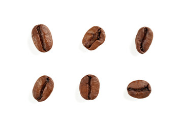 Coffee Beans And White Background   