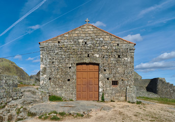 Fototapeta na wymiar Santa Maria do Castelo Chapel in Monsanto. Castelo Branco, Portugal