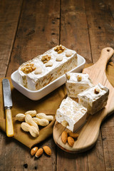 Close up Sardinia honey nougat