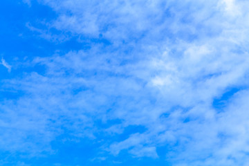 Blue sky with beautiful cloudy. Background with copy space.