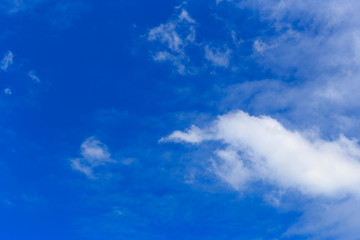 Blue sky with beautiful cloudy. Background with copy space.