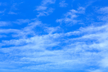 Blue sky with beautiful cloudy. Background with copy space.
