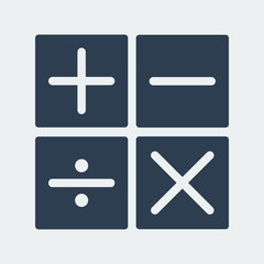 Obraz premium Calculator arithmetic operation icon.Vector Illustration