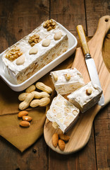 Close up Sardinia honey nougat