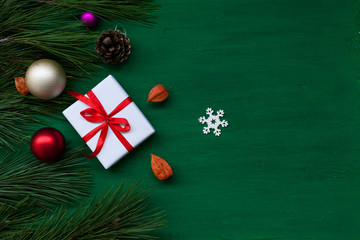 Christmas background Christmas tree new year gifts decor decoration winter holiday