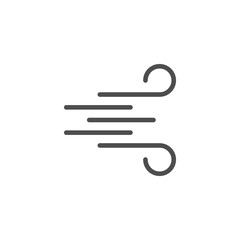 Wind line icon