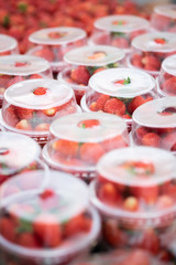 Strawberry in plastic box