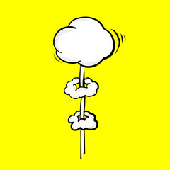 Vinage speech bubble in pop