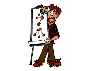 Man behind a flipchart - Mark