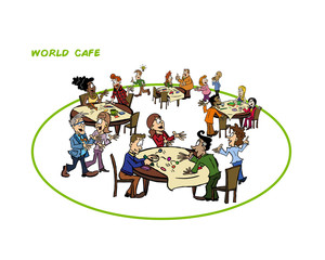 World cafe illustration