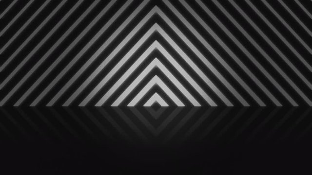 Infinite Triangle Chevron Wall Animation [4K Seamless Loop] (Greyscale)