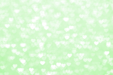 blur heart green background beautiful romantic, glitter bokeh lights heart soft pastel shade green, heart background colorful green for happy valentine love card