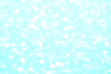 blur heart blue background beautiful romantic, glitter bokeh lights heart soft pastel shade blue, heart background colorful blue for happy valentine love card