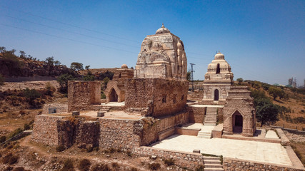 Panoramic View to the Katas Raj Temple Ruins, Pakistan