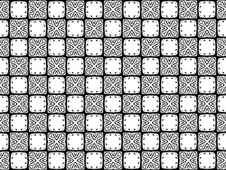 Black and white ornament.